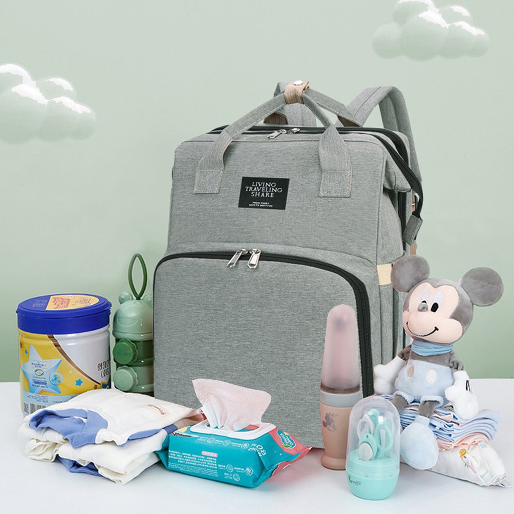 Tas Ransel Diaper Extended Bed Multifungsi Untuk Ibu dan Bayi - 9-711