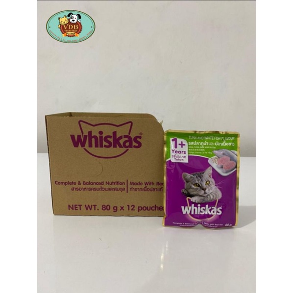 Whiskas adult Tuna &amp; White Fish 12 pcs