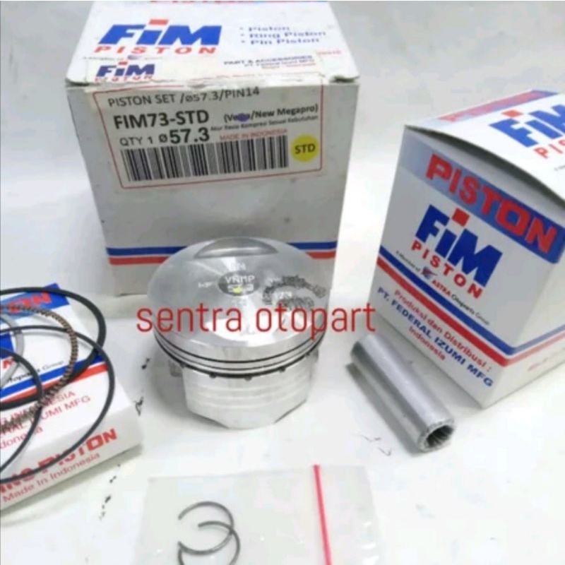 piston seher kit megapro monoshok oversize std original fim