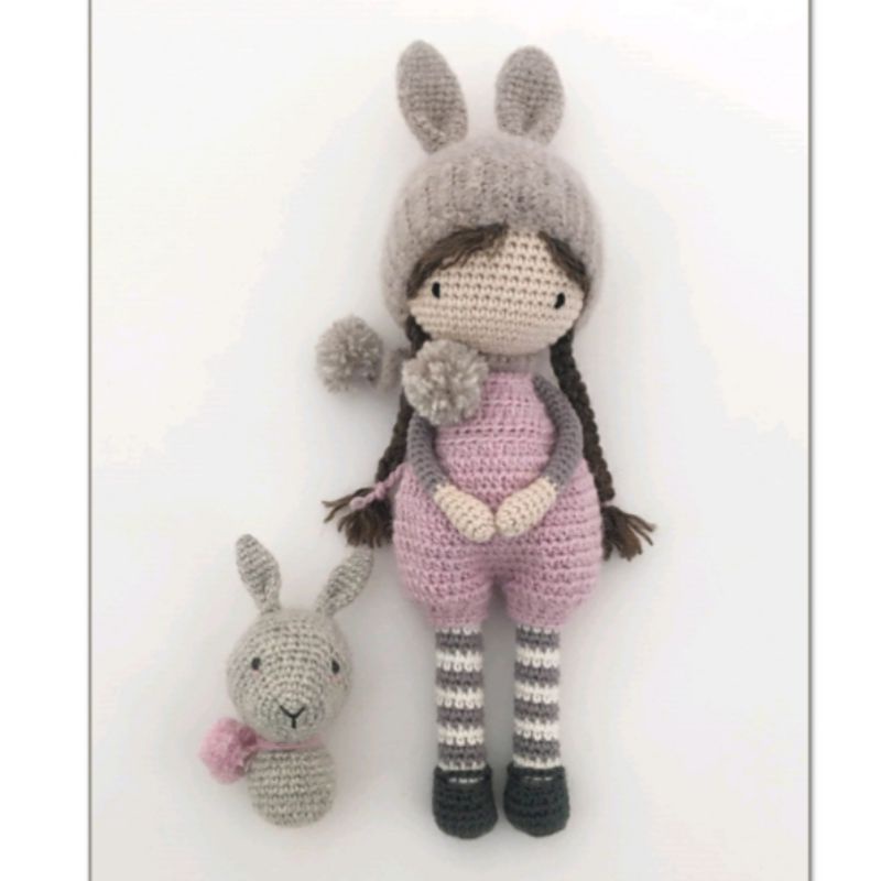 Boneka rajut Amigurumi/boneka rajut+boneka kecil