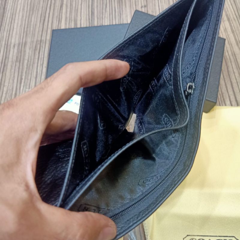 Dompet Lipat Pria Coach Embos Dompet Kulit Asli Premium Impor