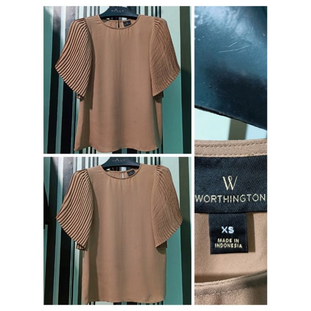 Blouse Wanita W*rthington Colar Shirt Original Branded