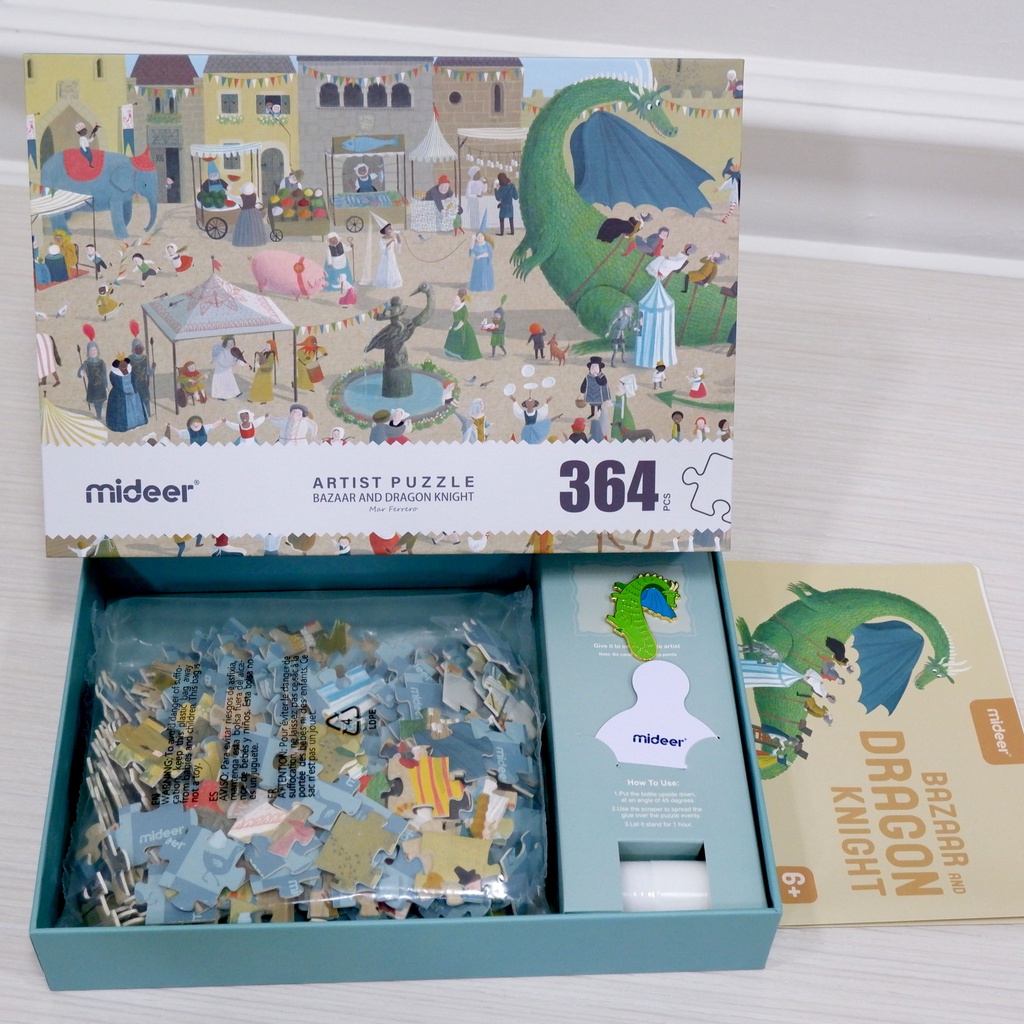 Mideer Artist Puzzle Bazar and Dragon Knight 364Pcs Mainan Edukasi Anak