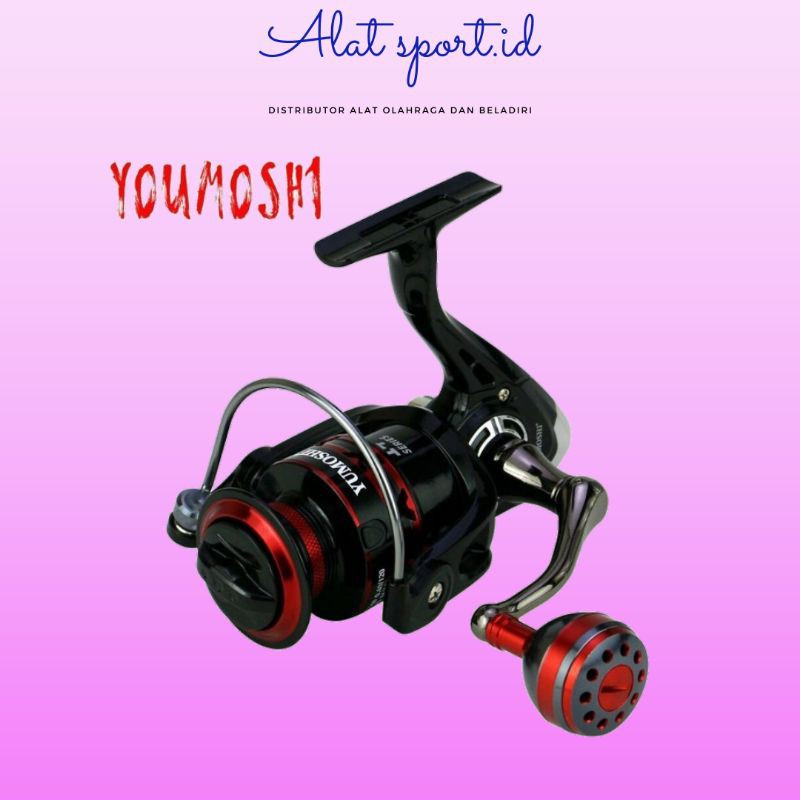 GS8 YUMOSHI RS2000 3000 5000 Reel Pancing Spinning 12 Ball Bearing 5.2:1 Hitam