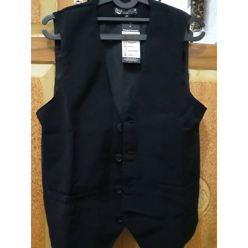 VEST / ROMPI COWOK WARNA HITAM BIG SIZE (XXL) BAHAN HIGH TWIST PREMIUM