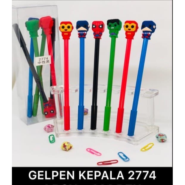 

AS888 - PULPEN GEL / GEL PEN KEPALA SUPER HEROES ISI 1 PULPEN