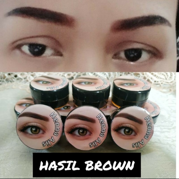 CS1-Henna Alis Al Latif/Azzahra Coklat dan Hitam Tahan Lama Halal Alis Cetar Makeup Natural PROMO-COD