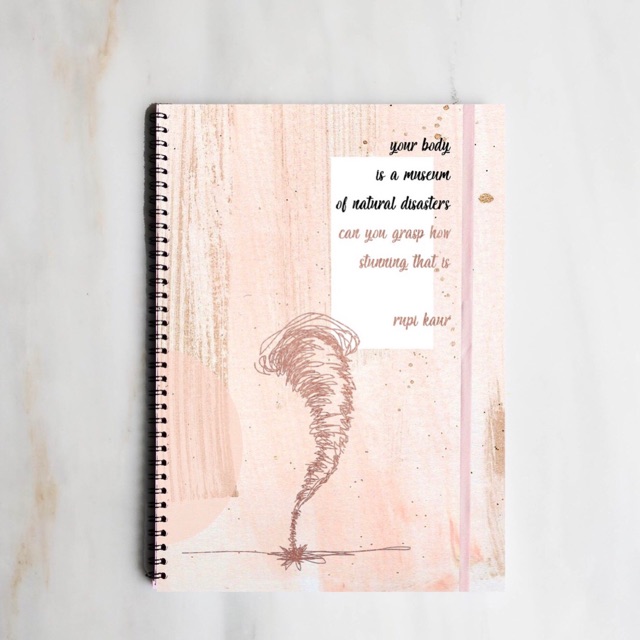 

RUPI KAUR QUOTE DISASTER Spiral Ruled Notebook Diary Journal Office School Supplies Buku Tulis