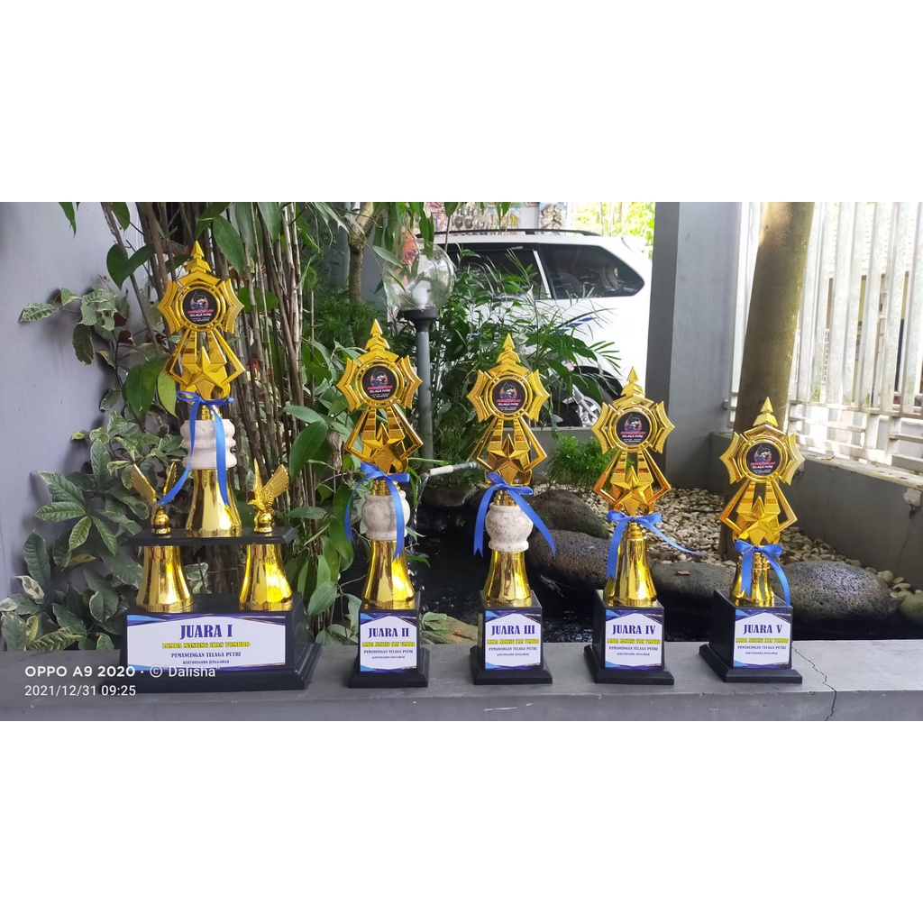 Piala set 1-5 Trophy Piala Murah piala set juara 12345 piala set murah trophy murah Piala Plastik ha