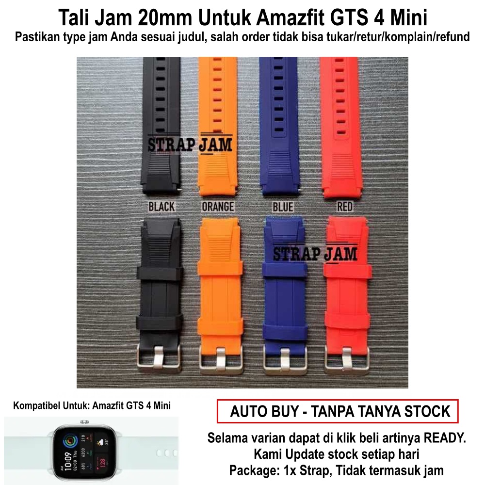 SIKAI Wide Strap Amazfit GTS 4 Mini - Tali Jam Tangan 20mm Pangkal Melebar