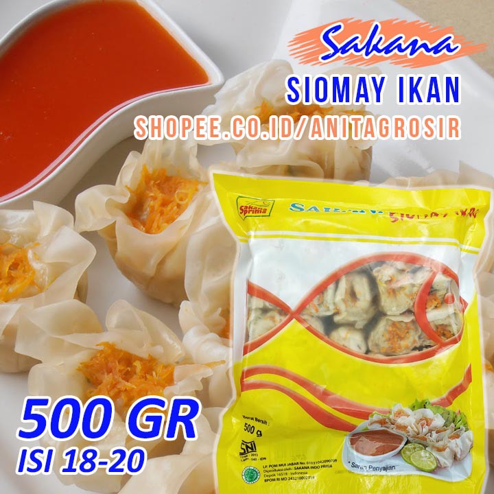 

SAKANA Siomay Ikan 500gr Halal MUI Tanpa Pengawet Catering Murah Dimsum Siomai Grosir Katering