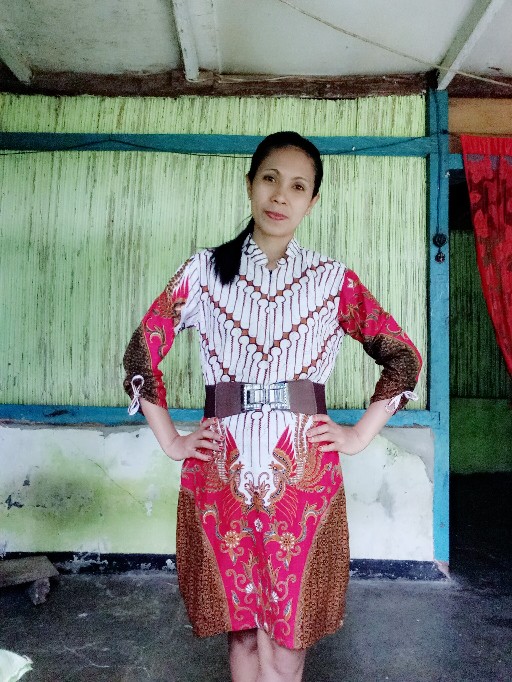 Batik Couple Keluarga Sania Ruffle Ori Ndoro Jowi Dnt Seno Abang Putih