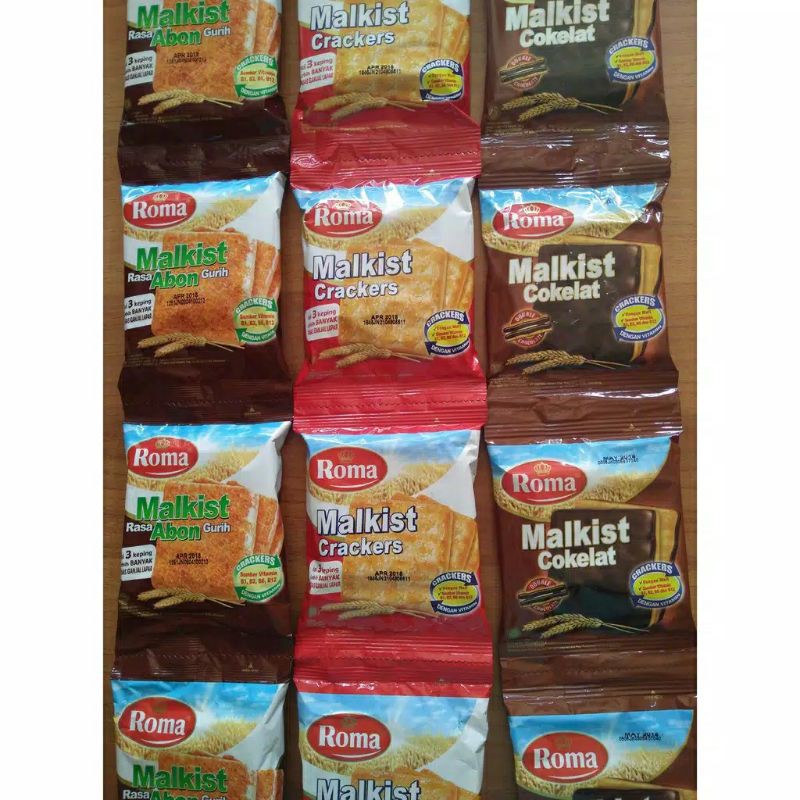 

Roma Malkist Crakers Roma Malkist Coklat Roma Malkist Abon