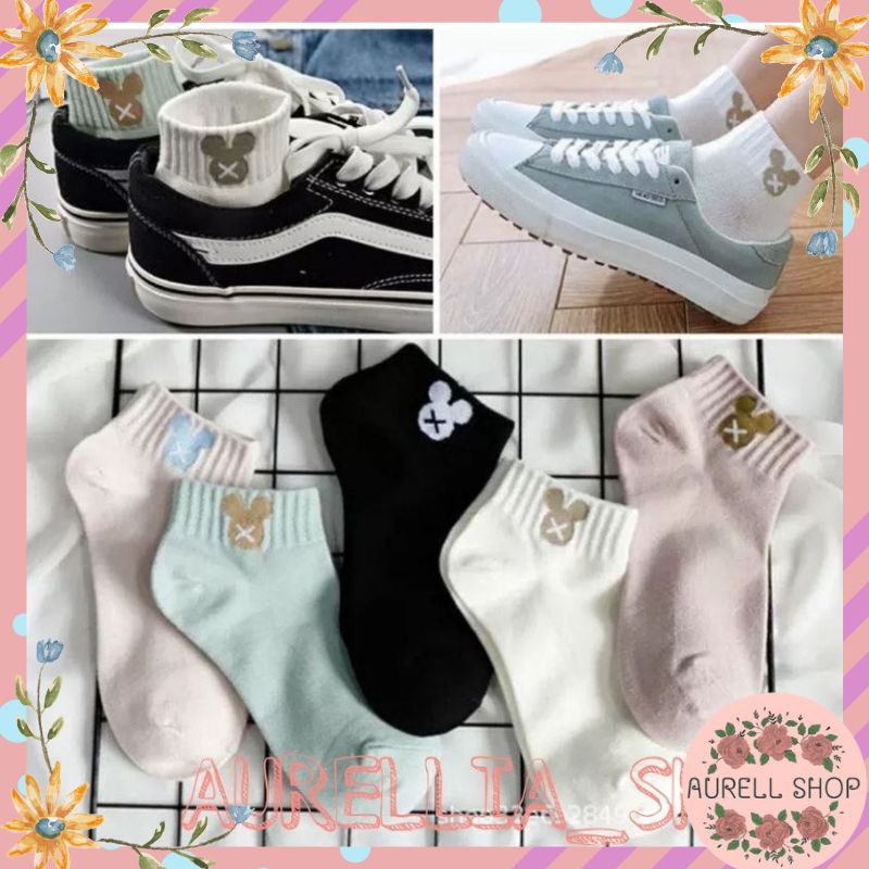 [ COD ] Kaos Kaki premium motif Micky lucu/Wanita Semata kaki Ankle Cute Motif micky