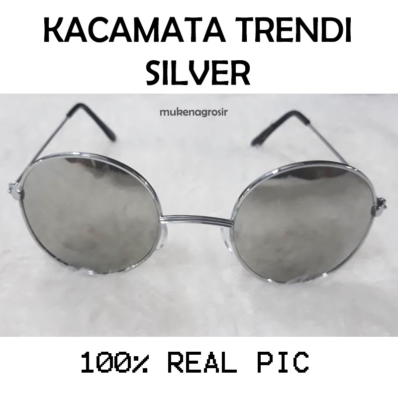 BESTSELLER!! Kacamata fashion frame boboho Kacamata Keren / kacamata Gaya / Kacamata Trendy / Silver / nastushaa