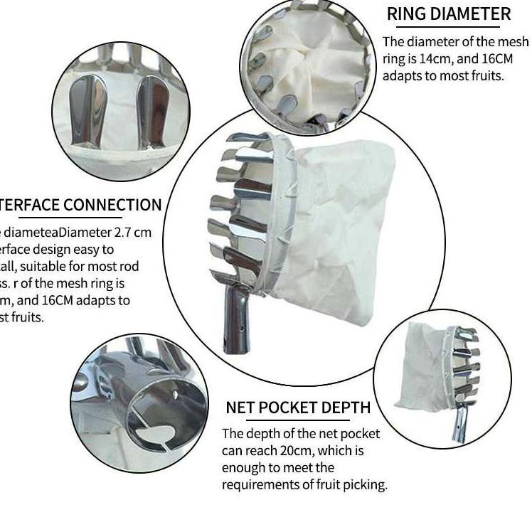Tren Kekinian.. Fruit Picker Alat Petik Buah Pohon Tinggi Sekop Pemetik Buah Tongkat Rambutan Alat P