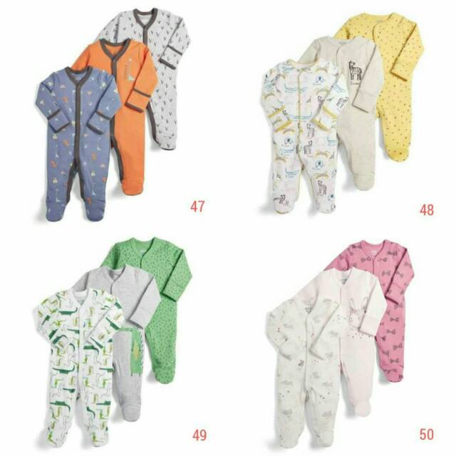 Sleepsuit mamas and papas 3in1/ mamas&amp;papas 3in1/ baju tidur bayi motif dinosaurus