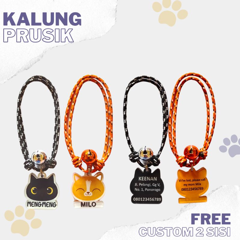 KALUNG KUCING CUSTOM NAMA KALUNG PRUSIK