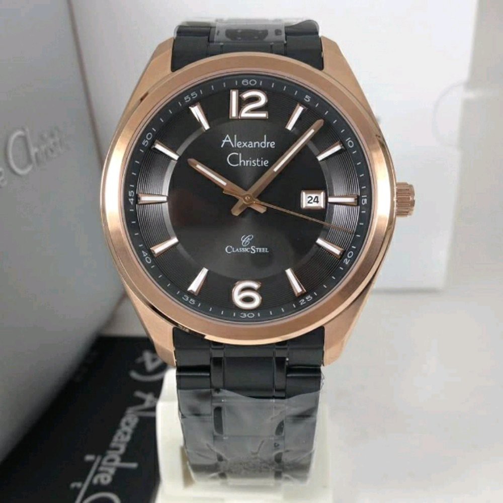 Jam Tangan Pria Alexandre Christie ac 8583  40mm xurk Original