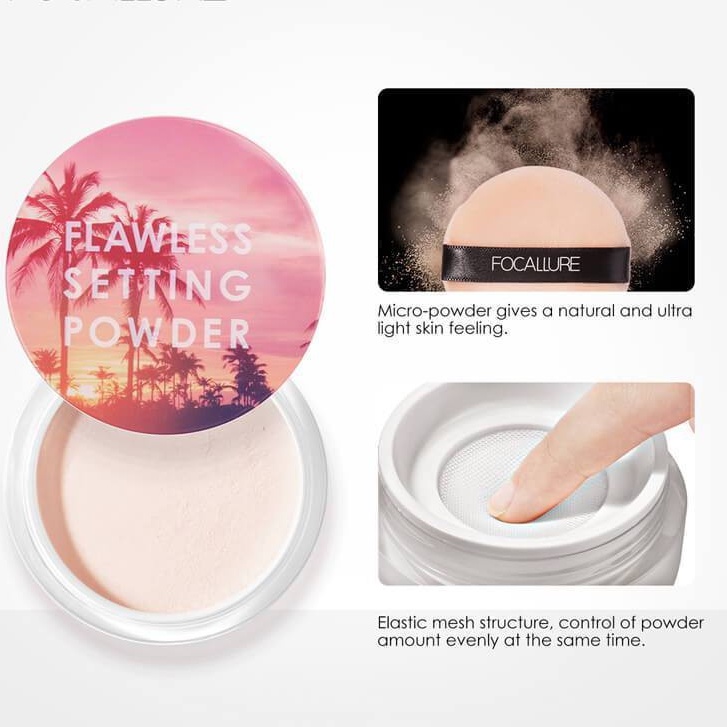 (READY &amp; ORI!) Focallure Flawless Setting Powder / Loose Powder FA 68 FA68 Bedak tabur waterproof terbaru viral