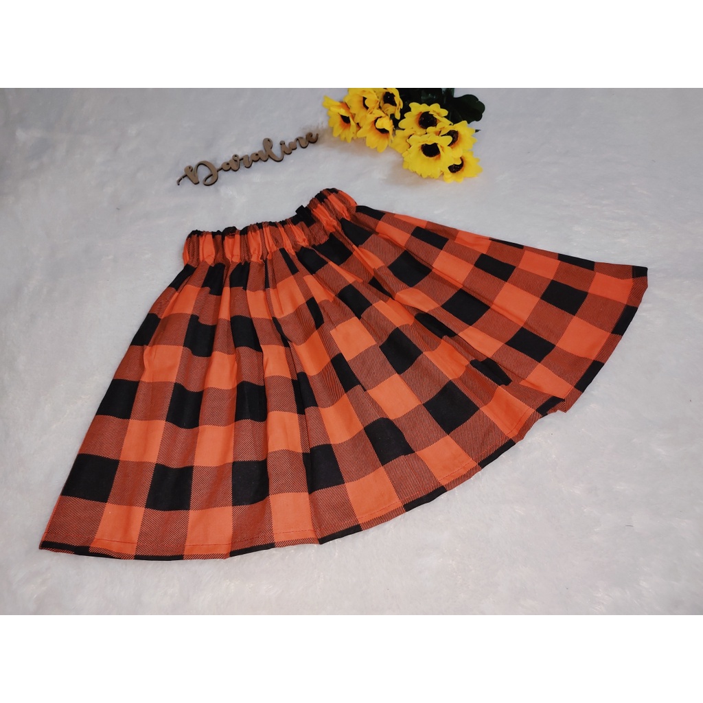 DARALINE TARTAN MINI SKIRT KIDS / ROK ANAK MINI KOTAK-KOTAK LUCU KAWAII