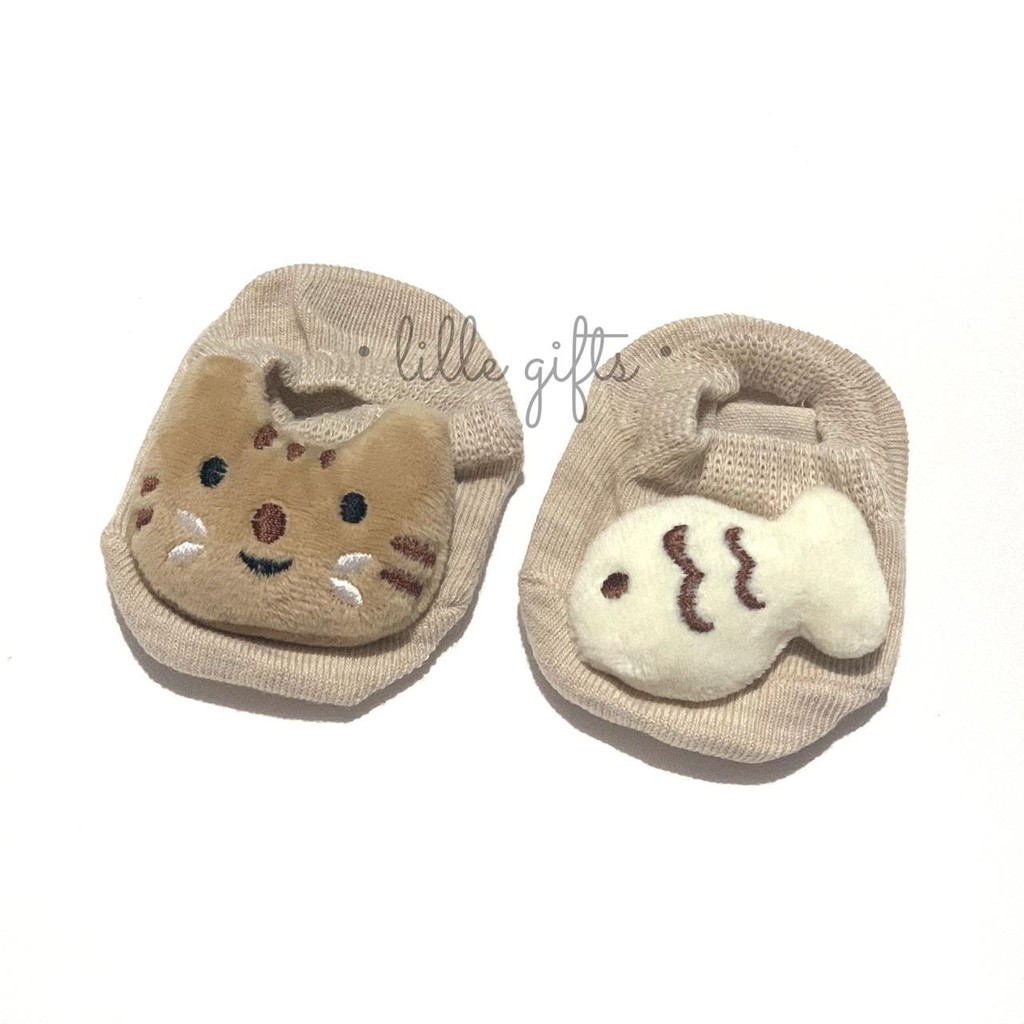 Lille Gifts - Kaos Kaki Bayi Newborn - Cat &amp; Fish