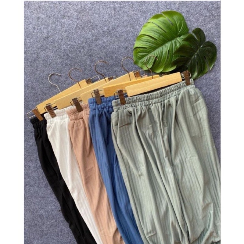 Celana Knit Pants Kulot Jogger Panjang Premium Korean