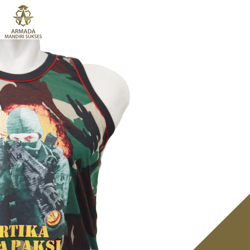 Kaos Singlet TNI AD Loreng - Kaos Dalam TNI AD