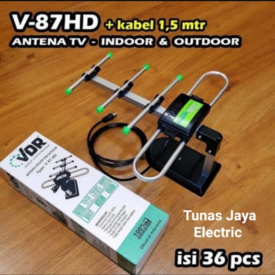 COD Antena TV Indoor &amp; Outdoor Digital + Kabel Sinyal Kuat VDR V 87 HD