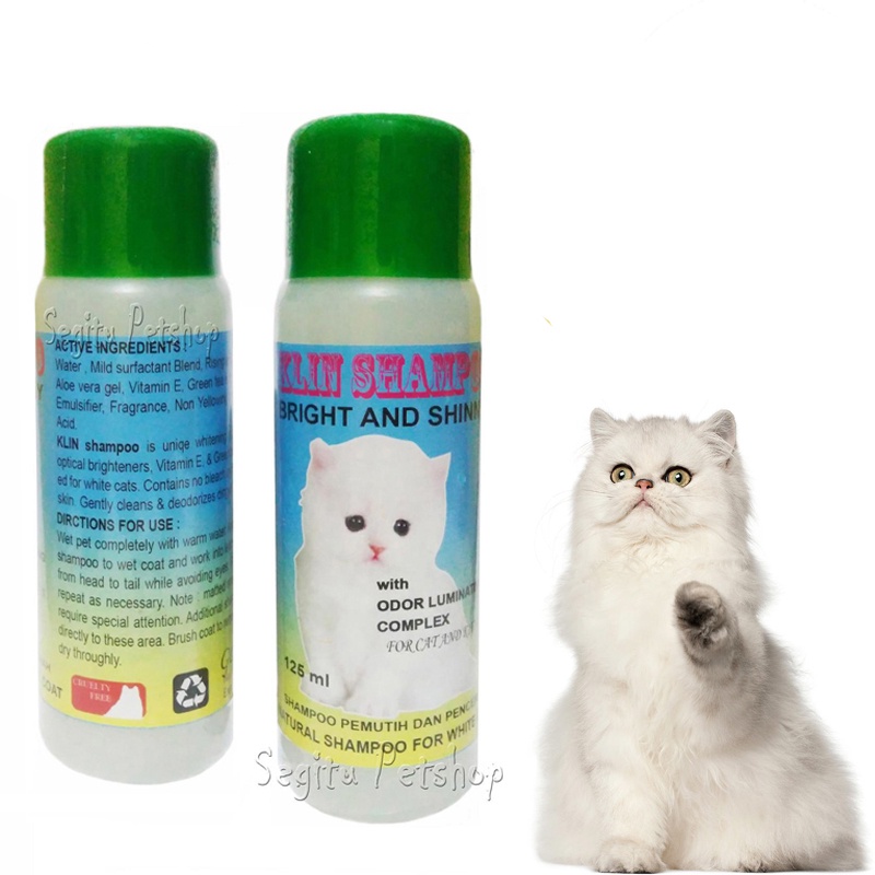 SAMPO BULU PUTIH KUCING WHITE SOLID SHAMPO KLIN