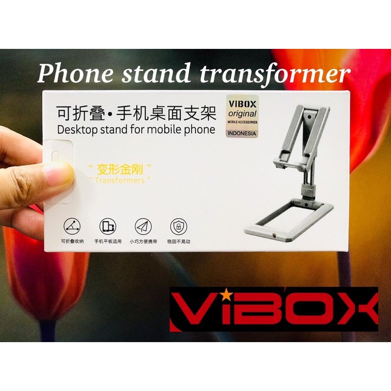 HOLDER STAND MEJA VB30 PHONES STAND TRANSFORMER VIBOX NEW MINI POCKET SIZE LIPAT