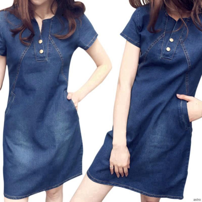 denim dress plus size