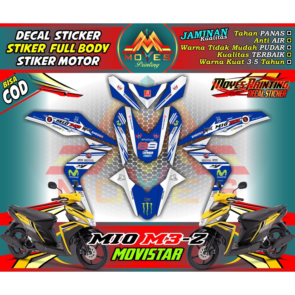 decal stiker mio m3 decal full body stiker stiker motor