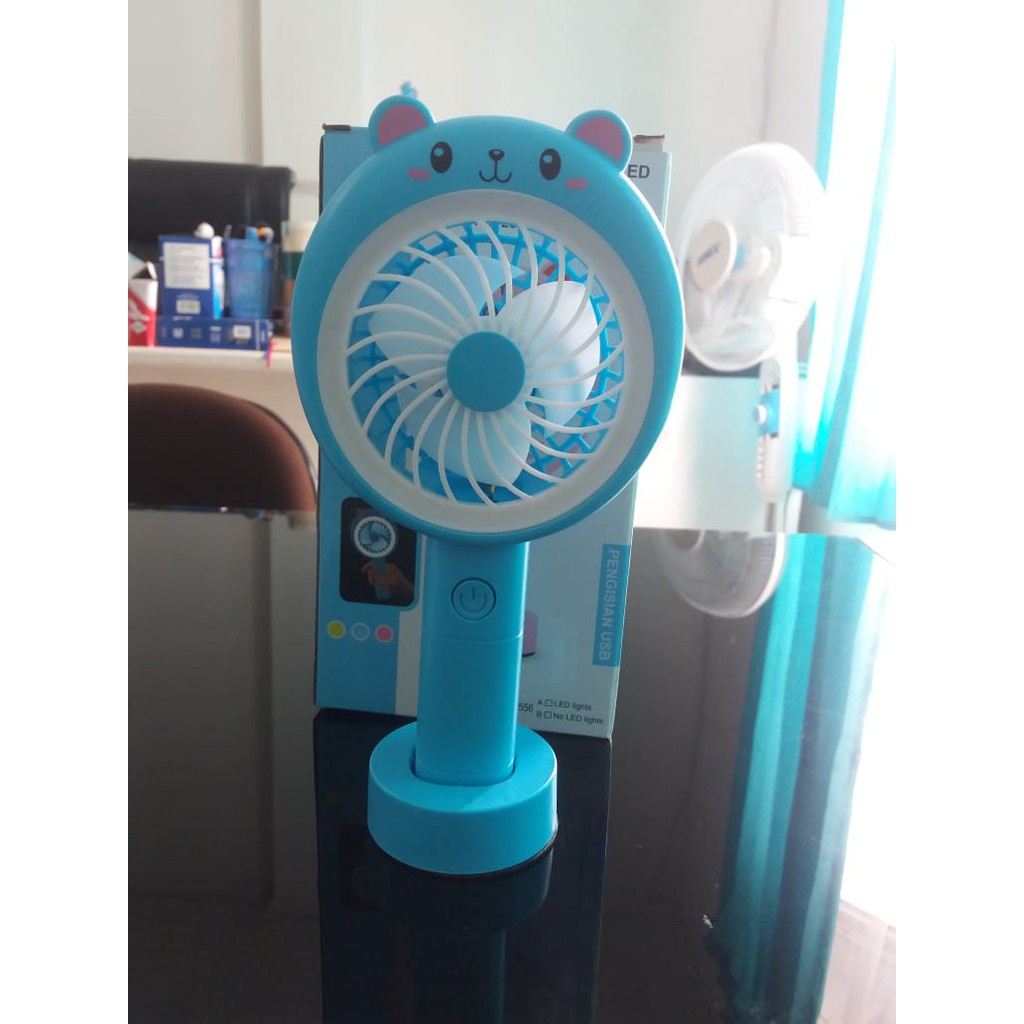 Kipas Angin Mini LED Portable Fan Keropi HK Doraem*n Mini*n