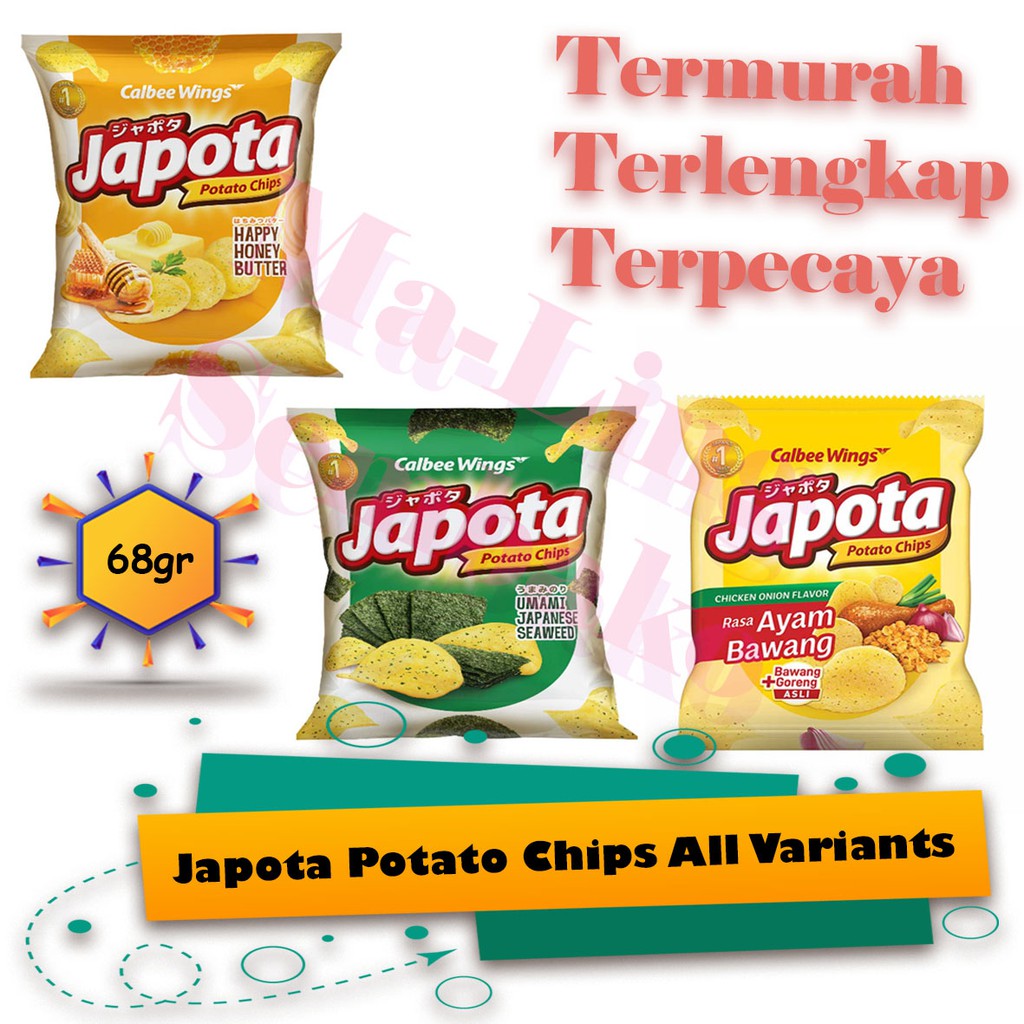 

JAPOTA POTATO CHIPS ALL VARIAN 68G, Snack, Makanan Ringan, Makanan, Cemilan, Snack Kentang