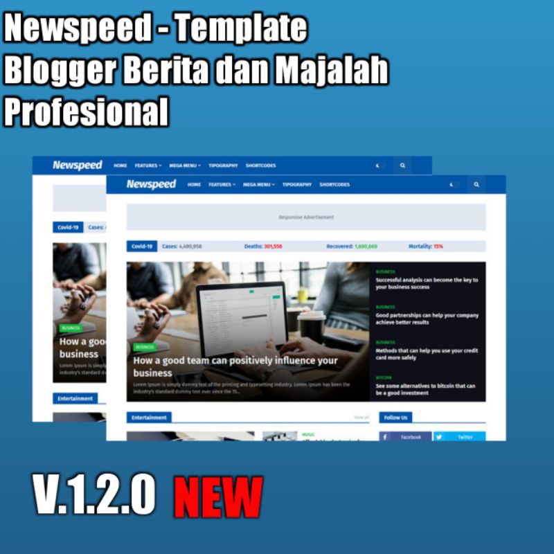 Template Blogspot Premium Newspeed - Template Blogger Berita dan Majalah Profesional