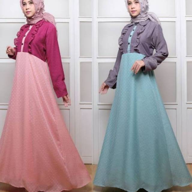 GAMIS CANTIK RUBIAH RAFFA FIT TO L DRESS MUSLIM ORI BAJU TERBARU FASHION WANITA ORIGINAL REALPICT