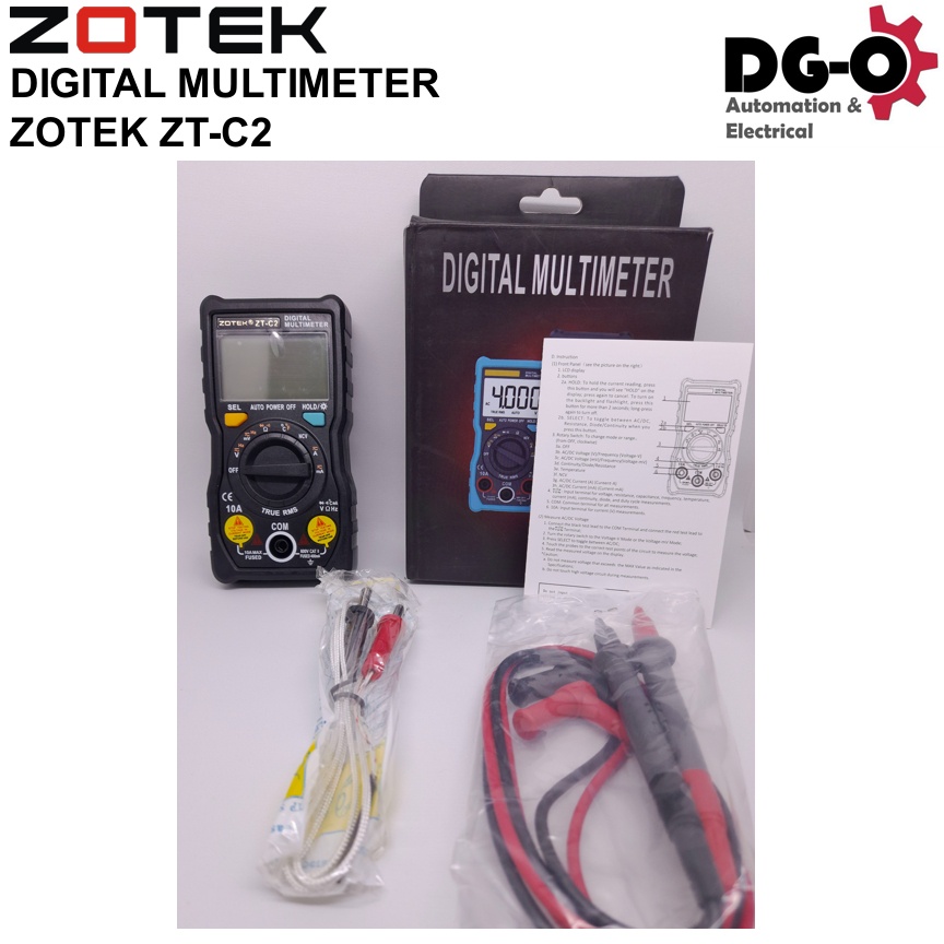 DIGITAL MULTIMETER DIGITAL AVOMETER ZOTEK ZT-C2