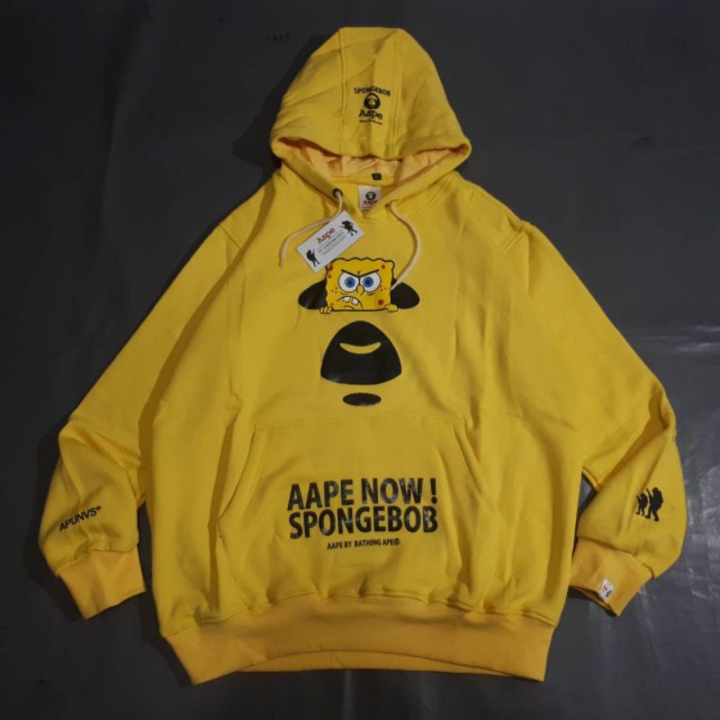 Jaket Hoodie Abathing Aape X Spongebob