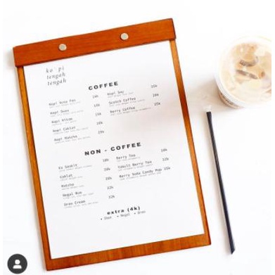 

[COD] Papan Menu/Menu Board Cafe/Resto A4 Free Grafir Logo BERGARANSI Kode 1318