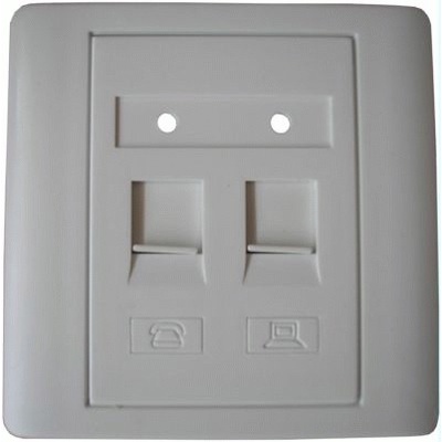 Faceplate 2Hole Support Modular RJ45 &amp; RJ11