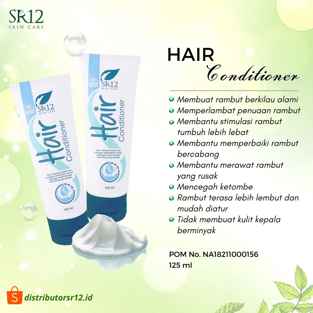 Hair Conditioner SR12 Kondisioner Rambut Lembut Sehat Berkilau Cegah Ketombe dan Rambut Rusak 125 ml