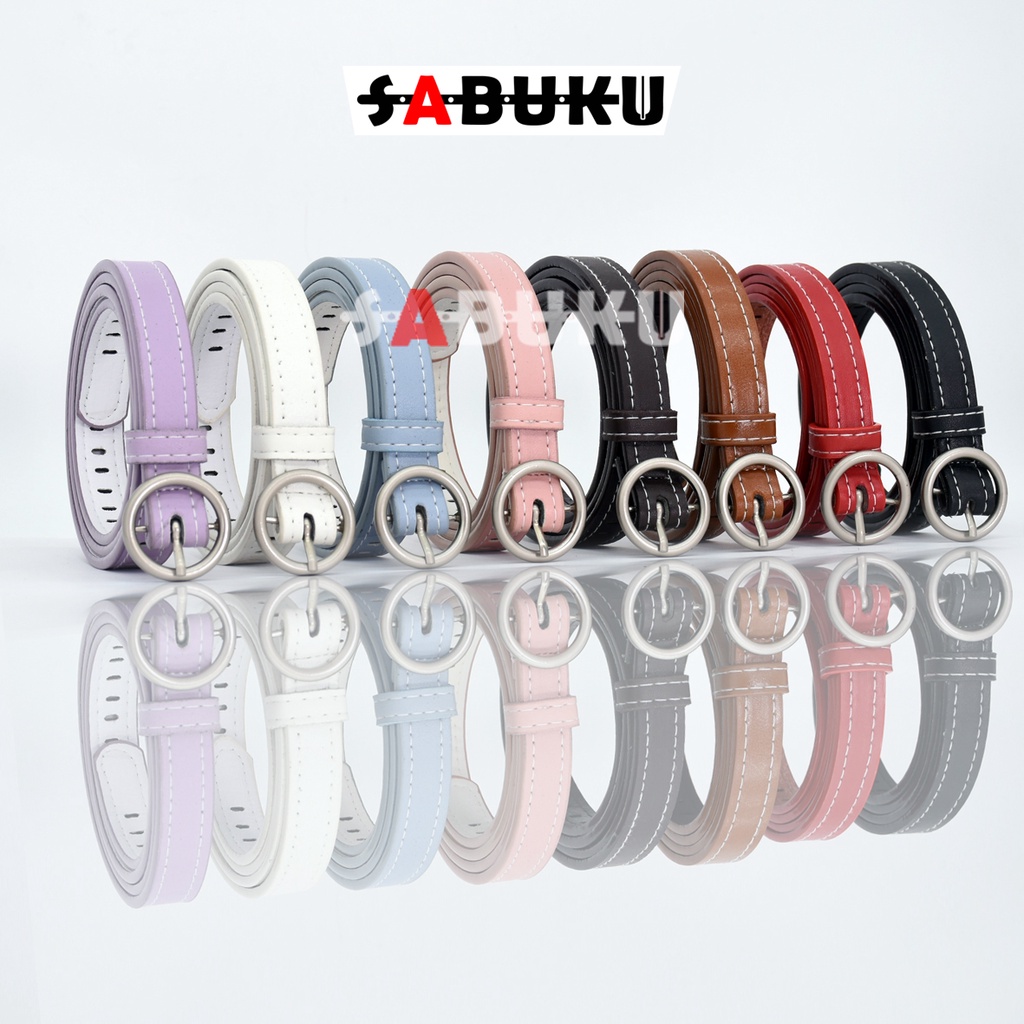 Ikat Pinggang Wanita Kulit PU Ring Belt Murah Kecil Untuk Wanita Women Belt - 034