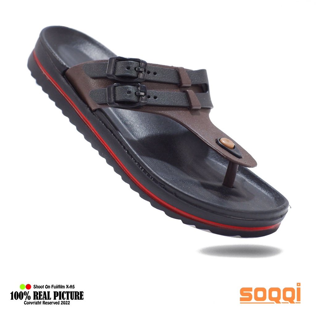 Sendal wanita japit karet jelly ori sandal jepit flat cewek perempuan dewasa model korea Soqqi-Nkt 587 B2B promo keren cod murah 36-40