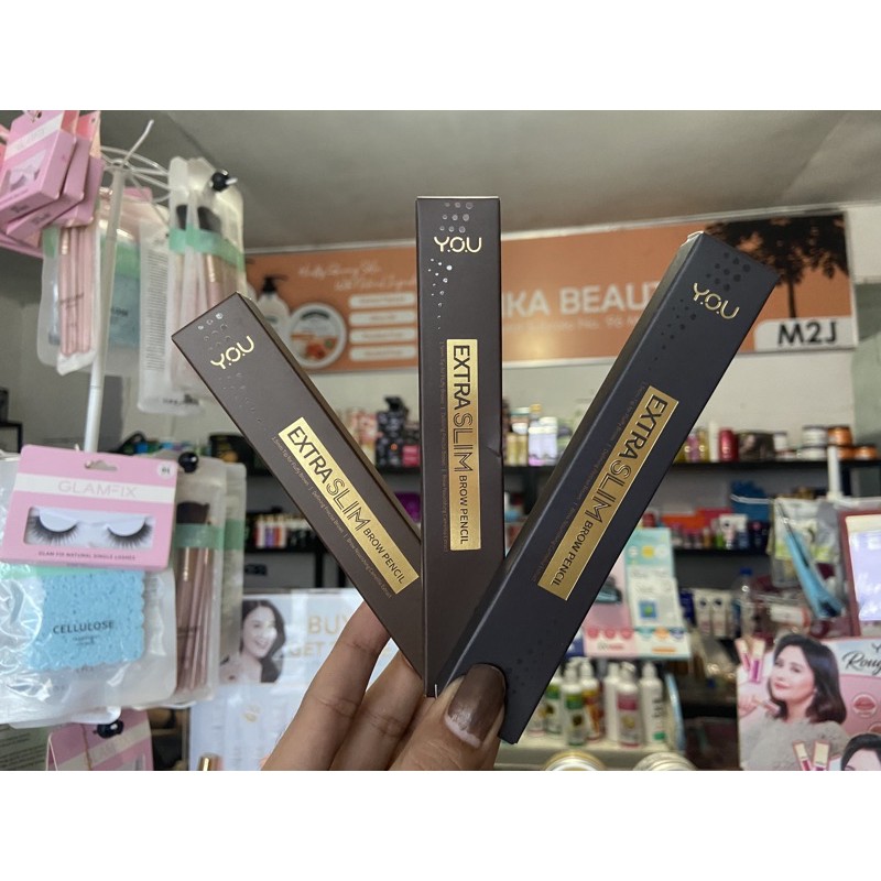 ia.ex - Y.O.U extra slim brow pencil -- pensil alis matic you extra slim brow