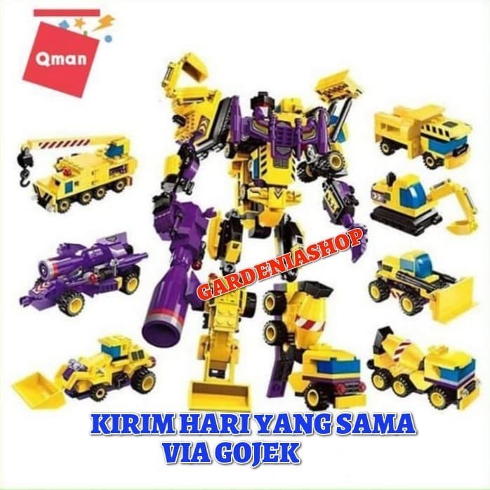 BRICK QMAN 1401 CREATIVE MASTER ROBOT 7 IN 1
