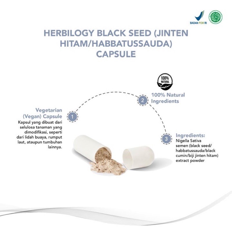HERBILOGY BLACK SEED (JINTEN HITAM/HABBATUSSAUDA) CAPSULE