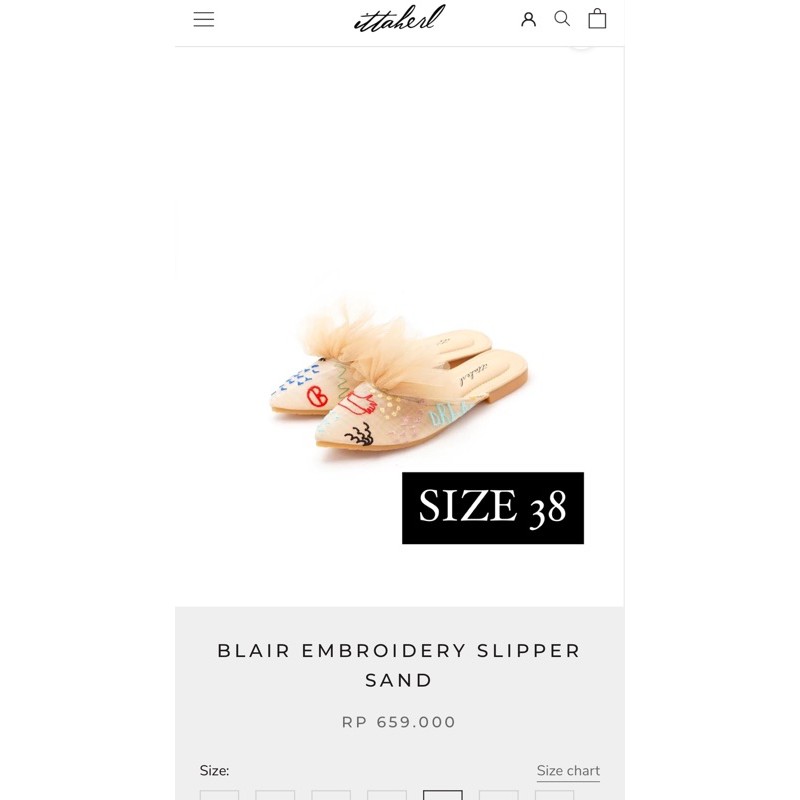 ITTAHERL BLAIR EMBRIODERY MAXI POINT SAND SIZE 38