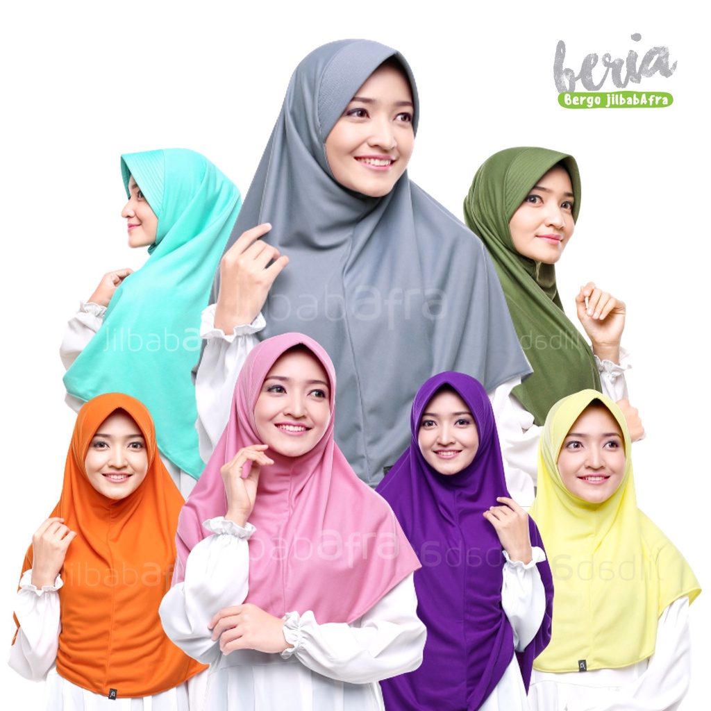 Jilbab Afra Beria - Hijab Pet Bergo Instan XS - XXXL