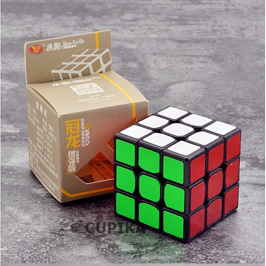 Rubik Yongjun 3x3 Guanlong Blackbase hitam V2 V3 (PROMO PILIH QIYI/SHENGSHOU/MF3)